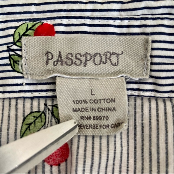 Vintage Cherry Print Cropped Cotton Top - Picture 5 of 5